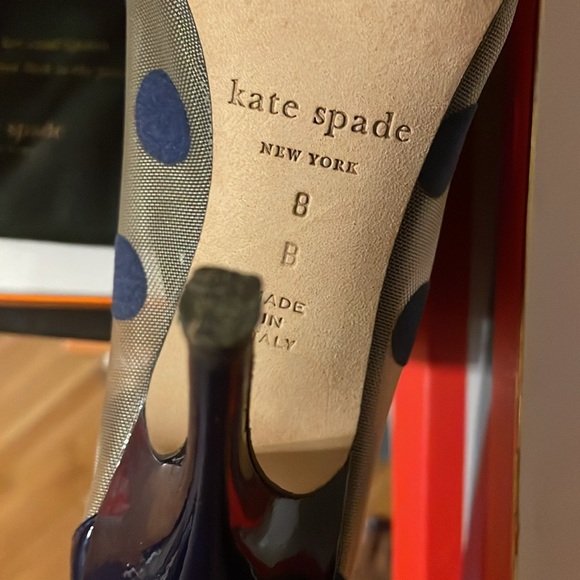 Navy blue polka dot pumps - Picture 8 of 8